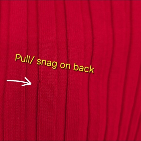 Radzoli Beaded Ribbed Sweater Long Sleeve Holiday Party Vegas Bling Red Large - Picture 13 of 16